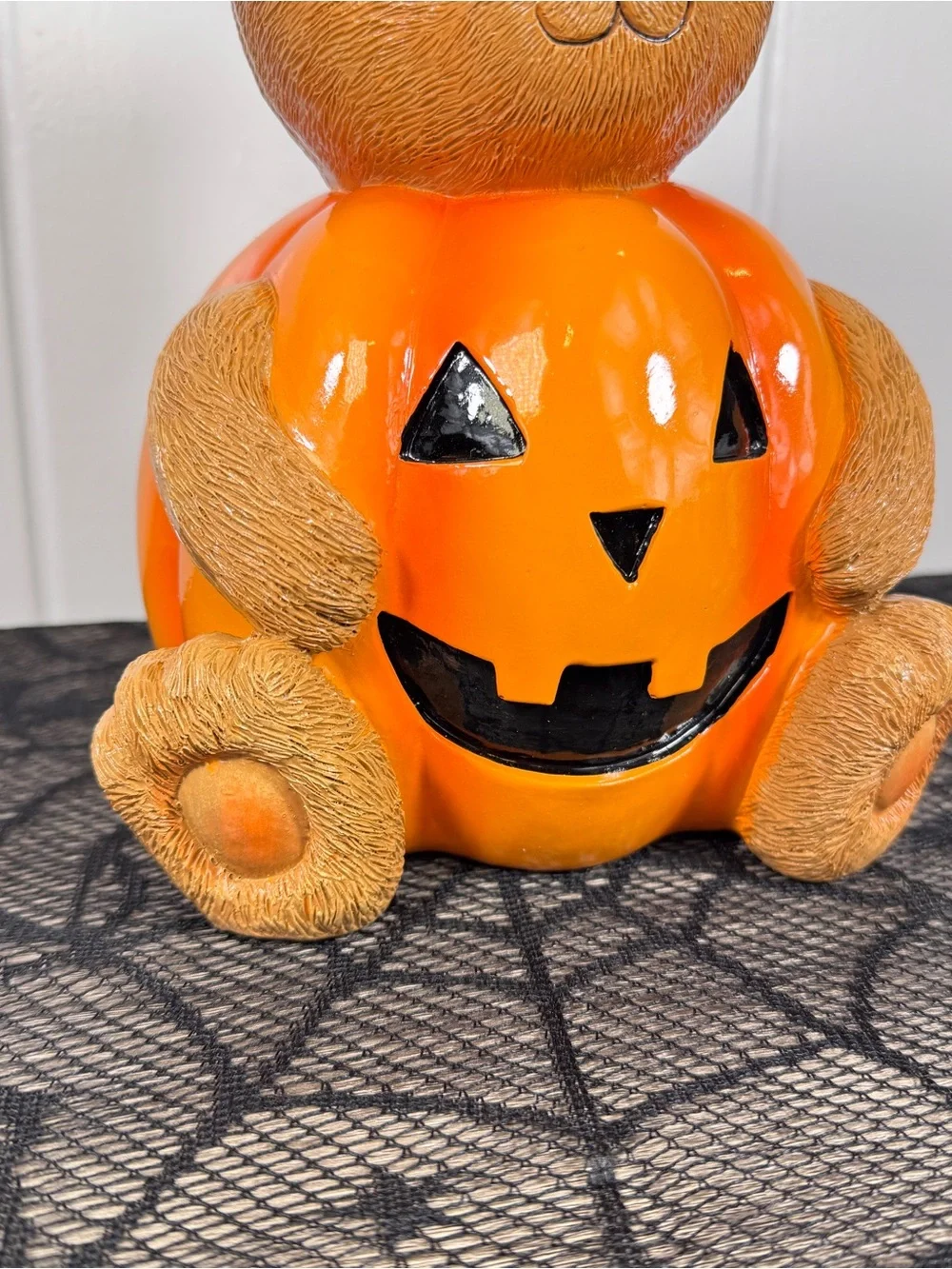 NEW Summerween Teddy Bear Pumpkin Costume Halloween Figurine